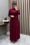 Hadise Elbise Bordo Bordo