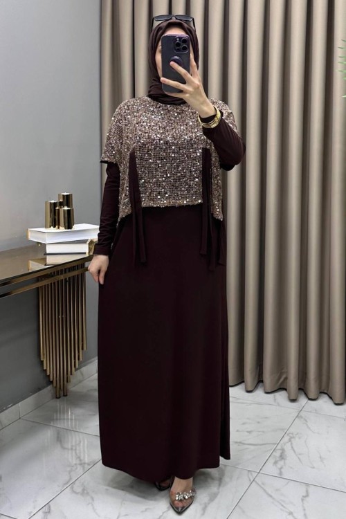 Petek Abiye Takım Kahve Kahverengi