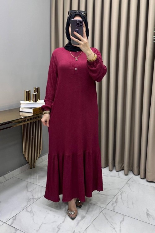 Nigar Elbise Bordo  Bordo