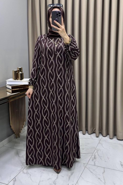 Şükran Elbise Kahve  Kahverengi