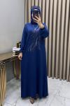 Damla Abiye Elbise İndigo İndigo