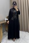 Damla Abiye Elbise Siyah Siyah