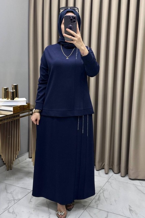 Maya Etekli Takım Lacivert  Lacivert