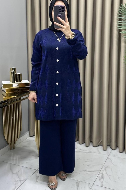 Evin Hırkalı Takım Lacivert  Lacivert