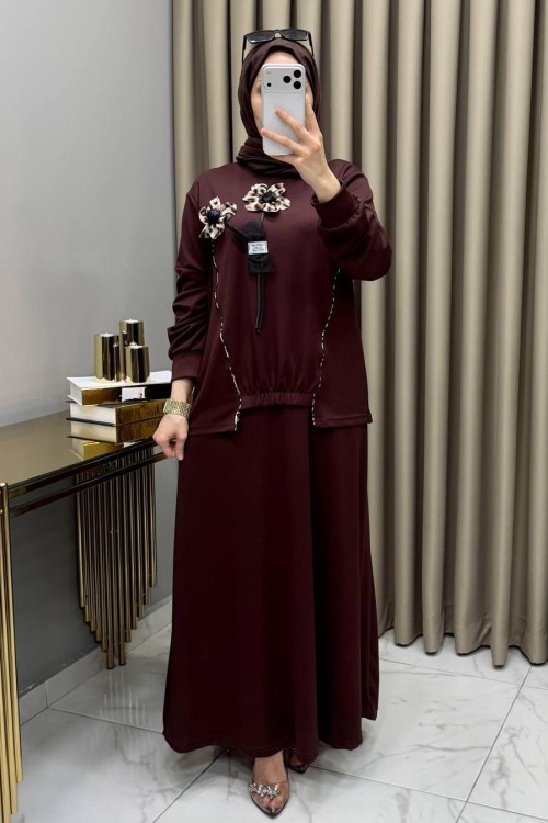 Hülya Takım Kahve Kahverengi