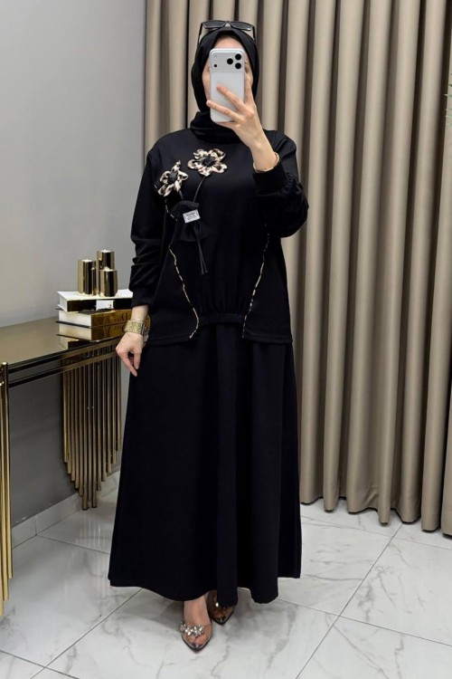 Hülya Takım Siyah Siyah