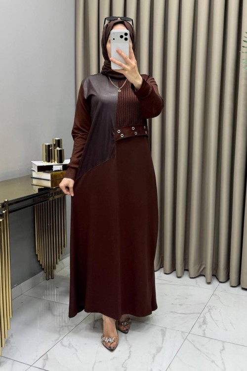 Nilay Elbise Kahve Kahverengi