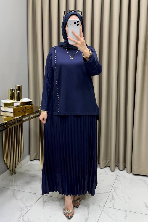 Helen Etekli Takım Lacivert Lacivert