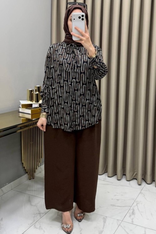 Özden Takım Kahve Kahverengi