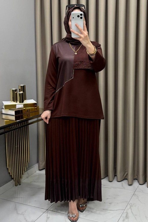 Aybala Takım Kahve Kahverengi