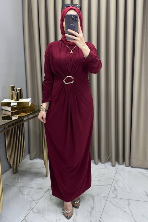 Bircan Elbise Bordo  Bordo
