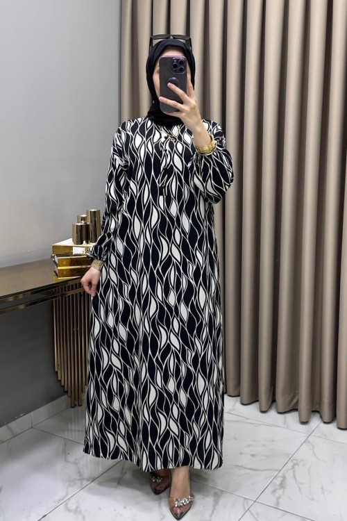 Dilruba Elbise Siyah  Siyah