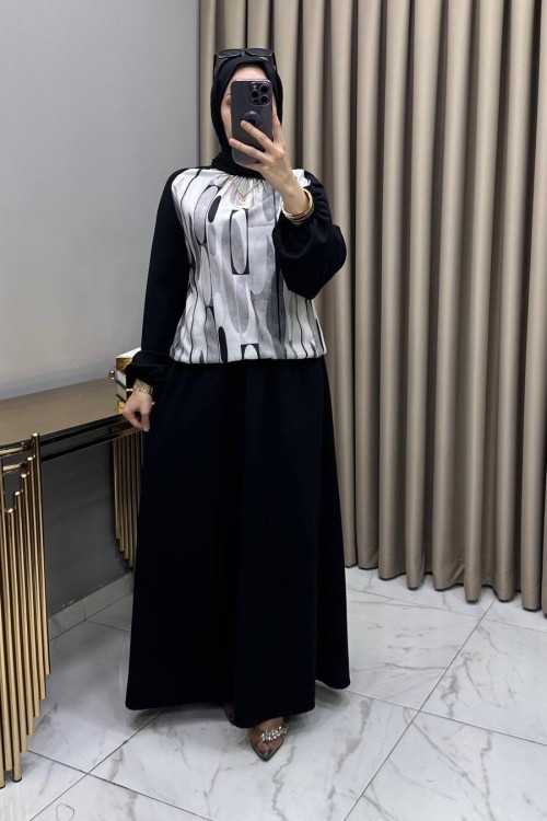 Şehnaz Takım Siyah Siyah