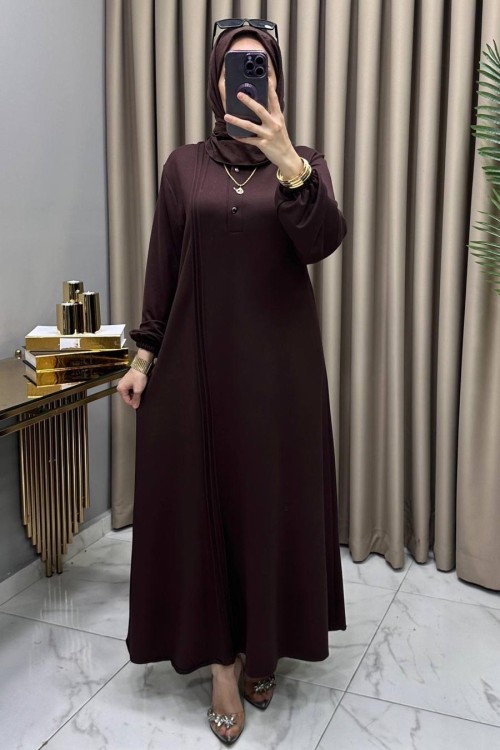 Sonay Elbise Kahverengi  Kahverengi