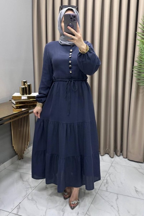 Gülşah Elbise Lacivert  Lacivert