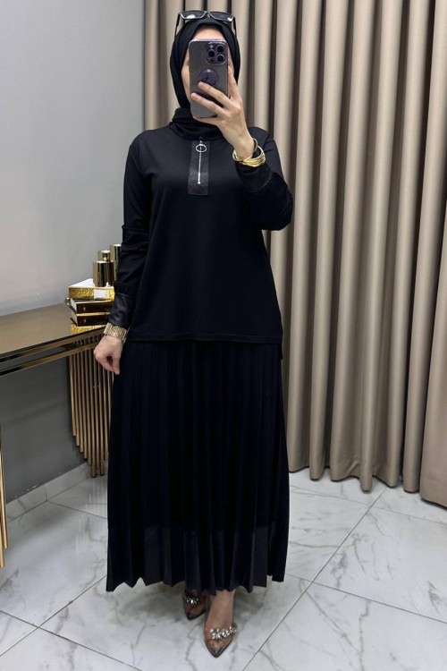 Begonya Takım Siyah Siyah