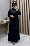 Maya Etekli Takım Siyah Siyah