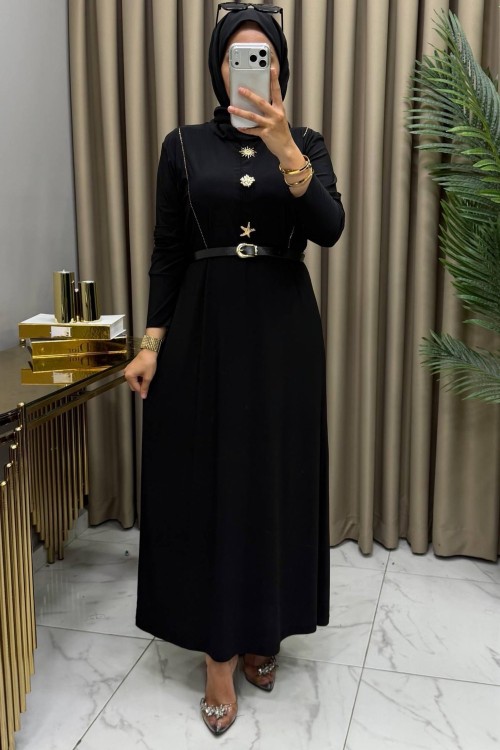 Ceyda Elbise Siyah  Siyah