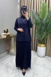 Alya Taşlı Takım Lacivert