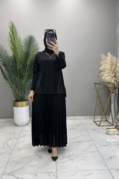 Irmak Taşlı Etekli Takım