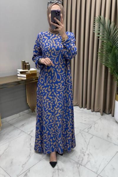 Leyla Elbise İndigo