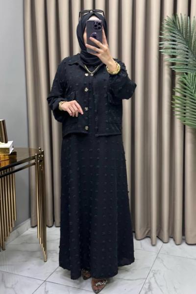 Rana Ceketli Elbise Takım Siyah