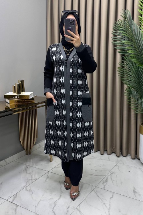 Sahra Kaşe Kap Siyah