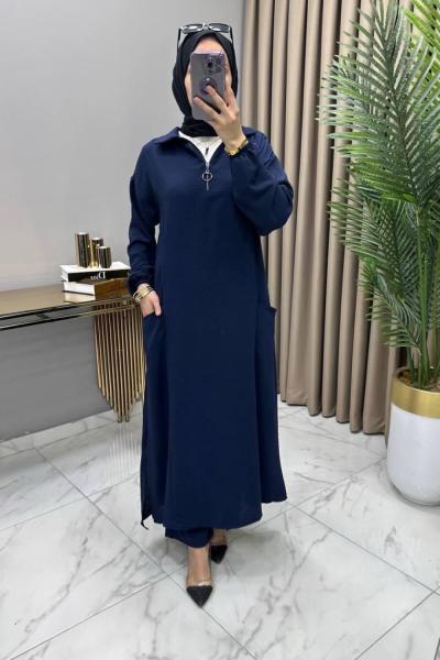 Yırtmaçlı Takım Lacivert