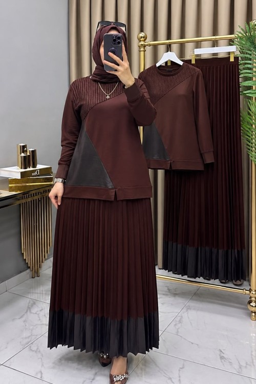 Aslı Takım Kahve Kahverengi