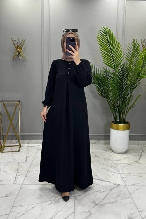 Duygu Elbise Siyah Siyah