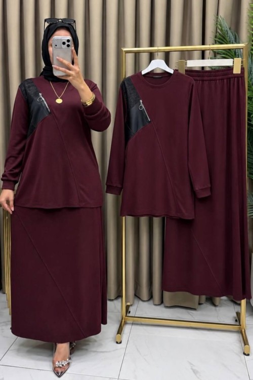 Kösem Takım Bordo  Bordo