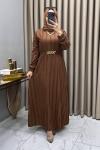 Eylül Elbise Kahve  Kahverengi
