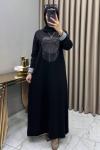 Elfida Abiye Elbise Siyah Siyah