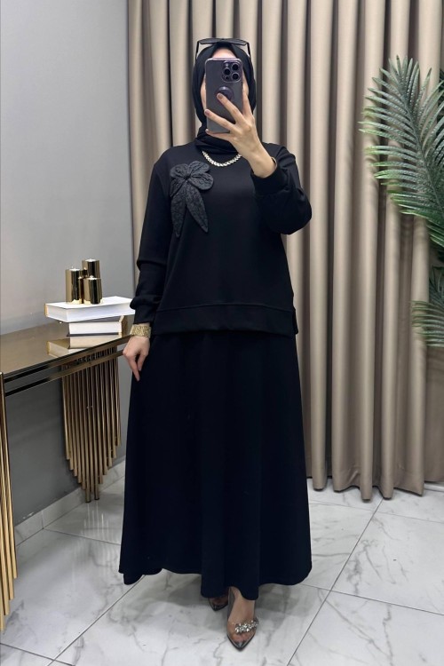 Demet Takım Siyah Siyah