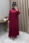 Nigar Elbise Bordo  Bordo