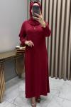 Şebnem Elbise Bordo Bordo