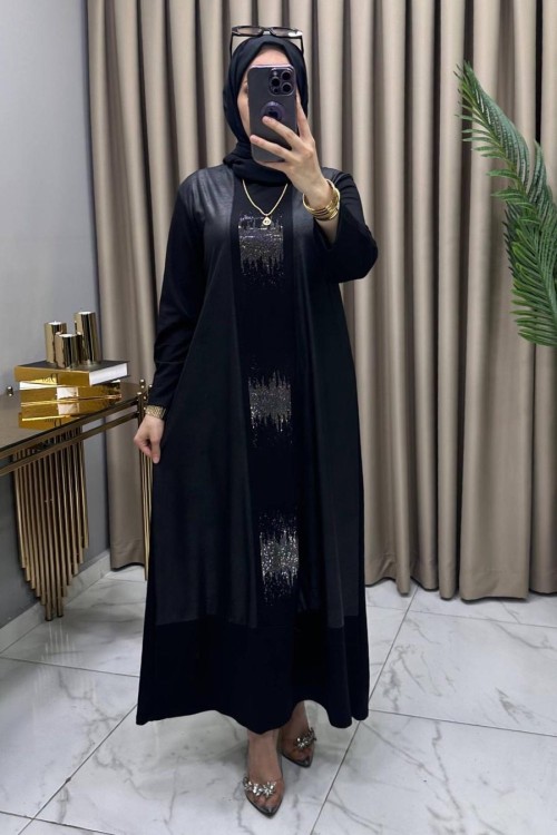 Zuhal Elbise Siyah  Siyah