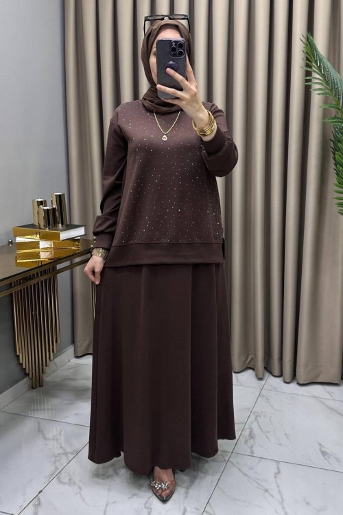 Eva Takım Kahve Kahverengi