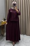 Dantel Takım Bordo  Bordo