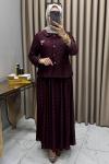 Dantel Takım Bordo  Bordo