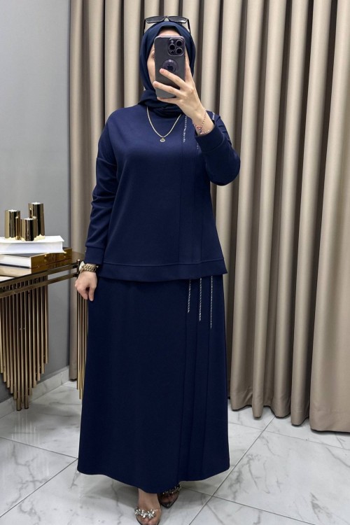 Maya Etekli Takım Lacivert Lacivert