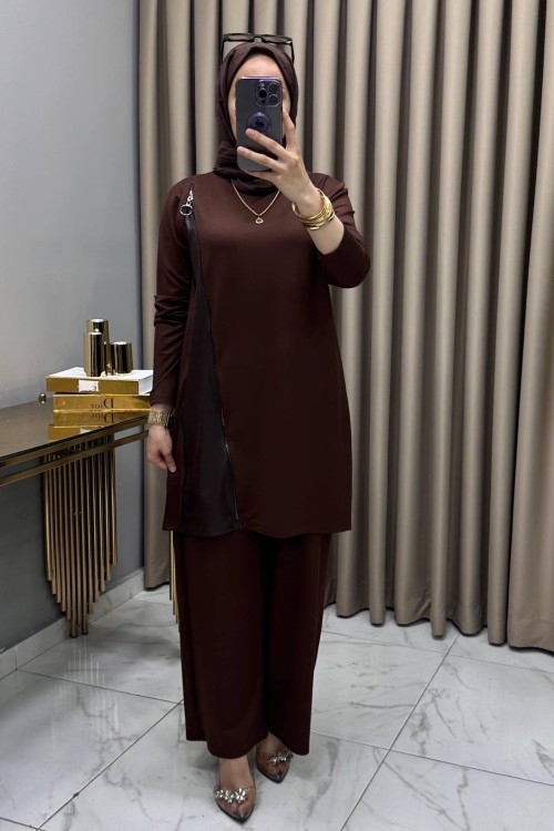Nurgül Takım Kahve Kahverengi