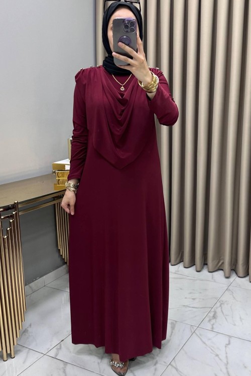 Esma Elbise Bordo Bordo