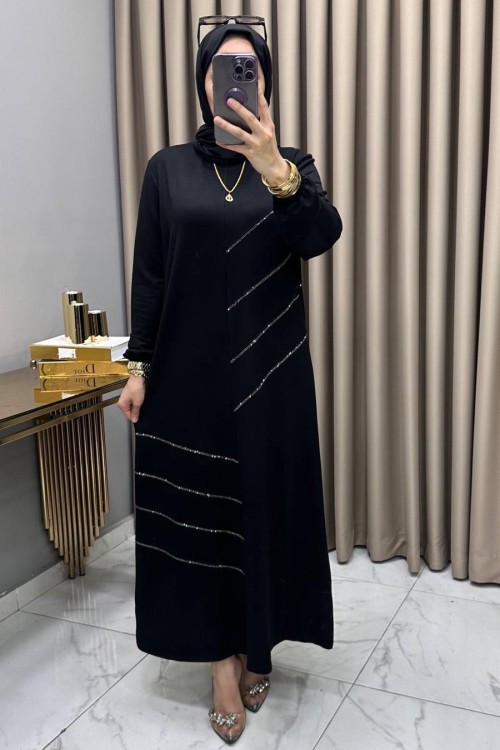 Sevda Elbise Siyah Siyah