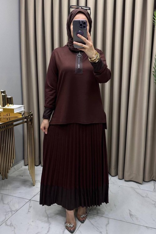 Begonya Takım Kahve Kahverengi