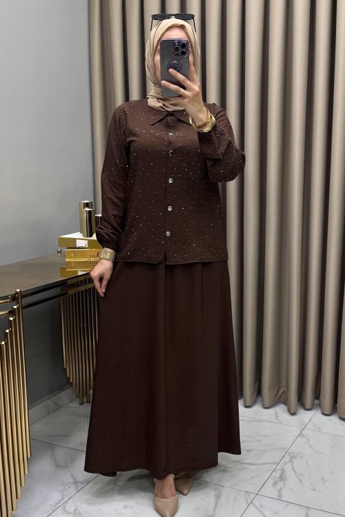 Milen Takım Kahve  Kahverengi
