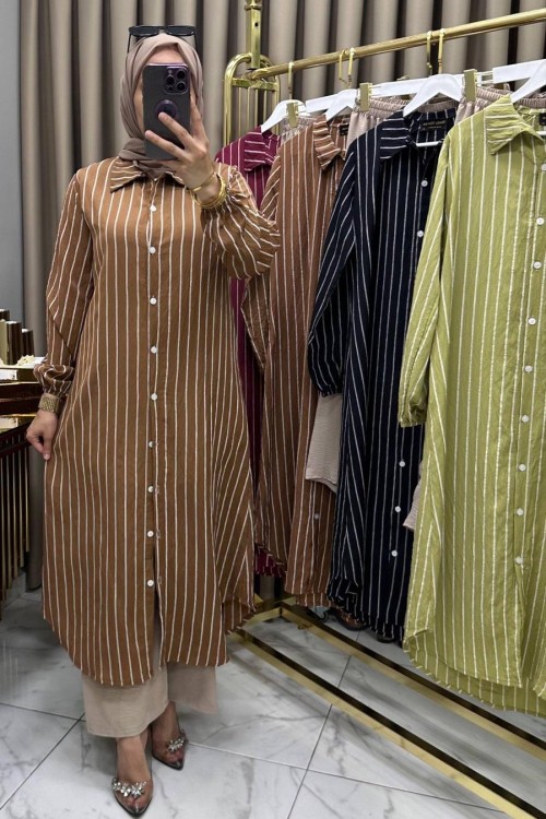 Çizgili Tunik 2 Adet  çoklu renk
