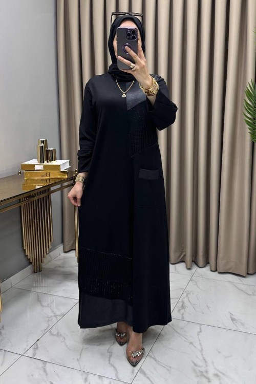 Gülşen Abiye Elbise Siyah Siyah
