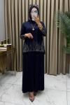 Feride Taşlı Takım Lacivert  Lacivert