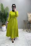 Hanzade Elbise Yağ Yeşili